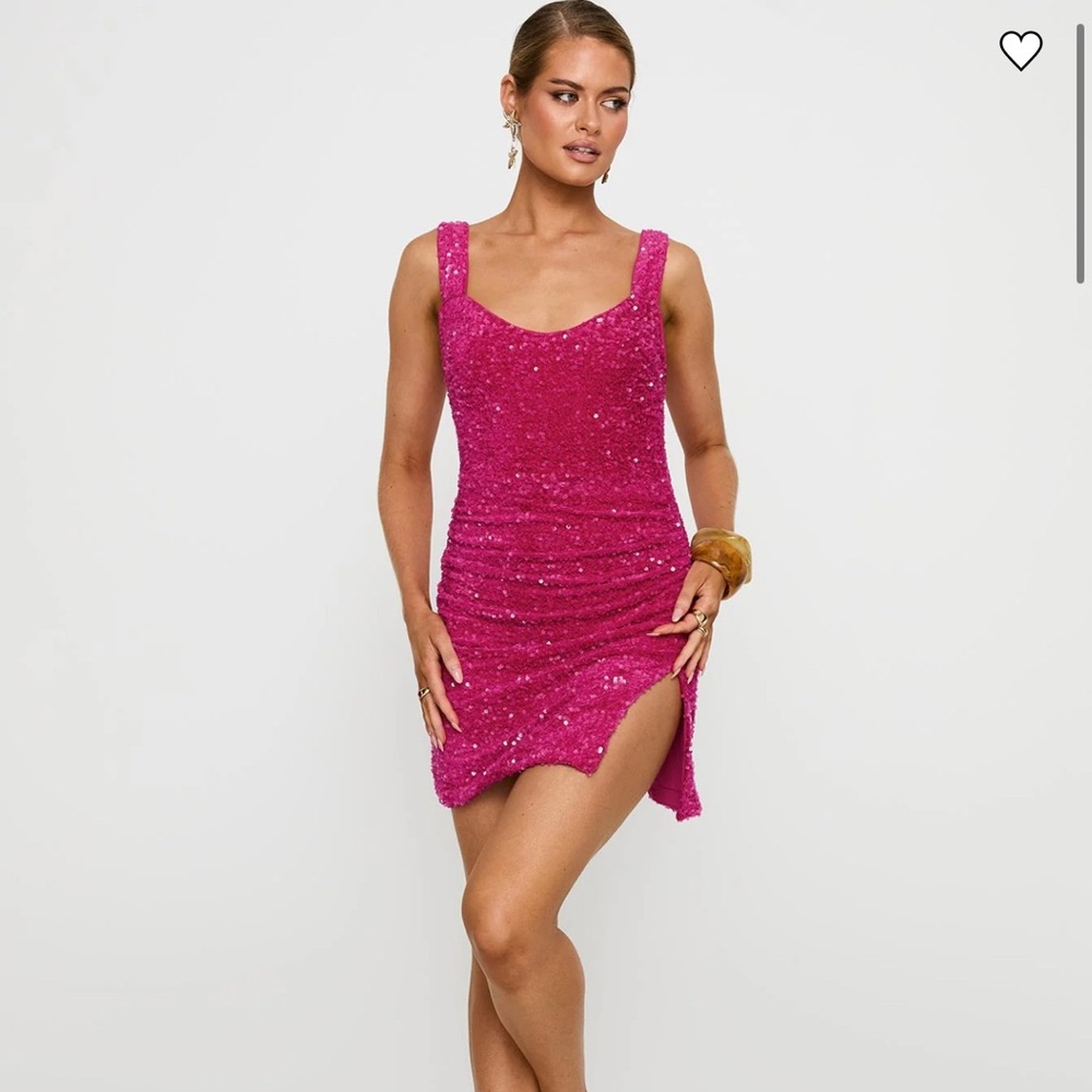 Princess Polly Centerfold Sequin Mini Dress Pink